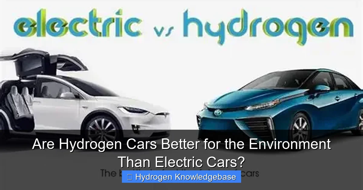 Are Hydrogen Cars Better for the Environment Than Electric Cars?