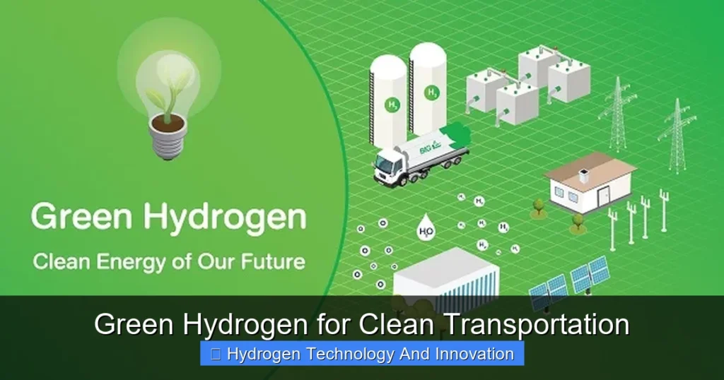 Green Hydrogen for Clean Transportation