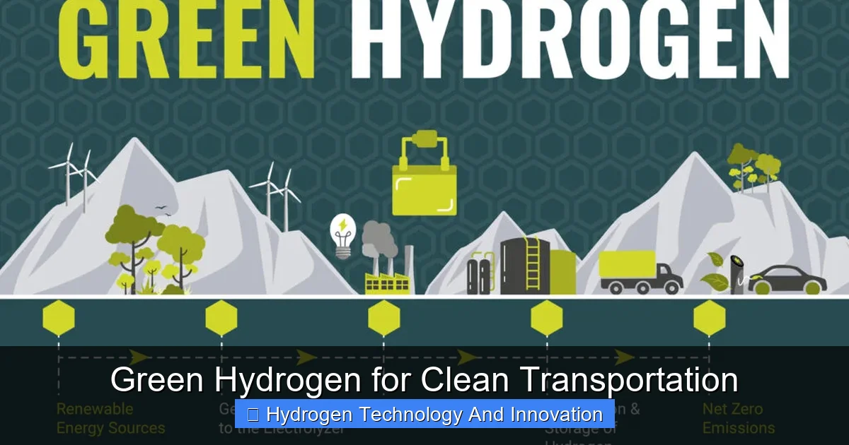 Green Hydrogen for Clean Transportation