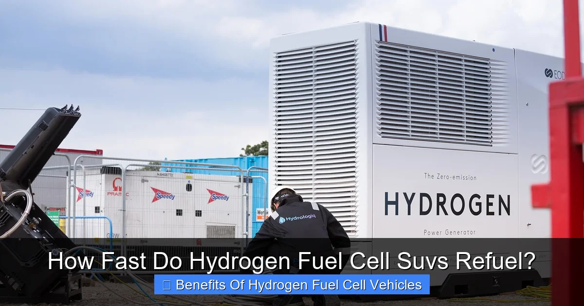 How Fast Do Hydrogen Fuel Cell Suvs Refuel?