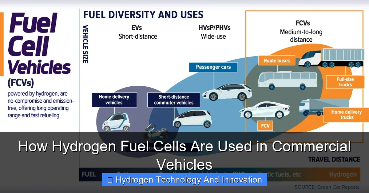 How Hydrogen Fuel Cells Are Used in Commercial Vehicles