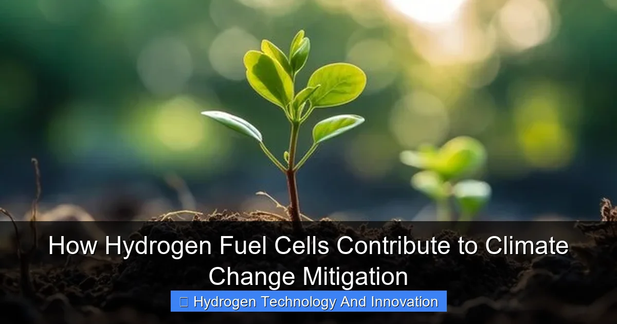 How Hydrogen Fuel Cells Contribute to Climate Change Mitigation