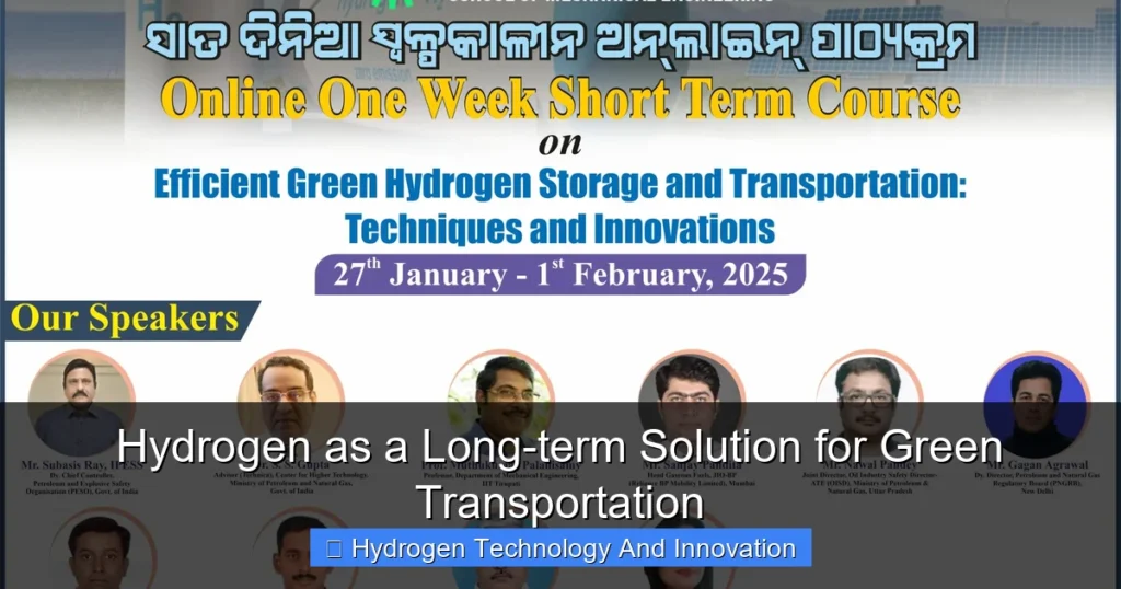 Hydrogen as a Long-term Solution for Green Transportation