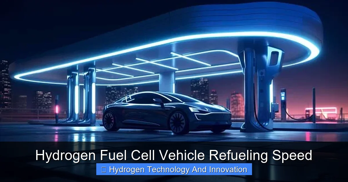 Hydrogen Fuel Cell Vehicle Refueling Speed