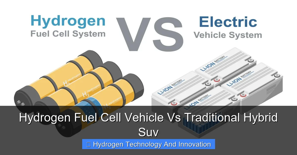 Hydrogen Fuel Cell Vehicle Vs Traditional Hybrid Suv