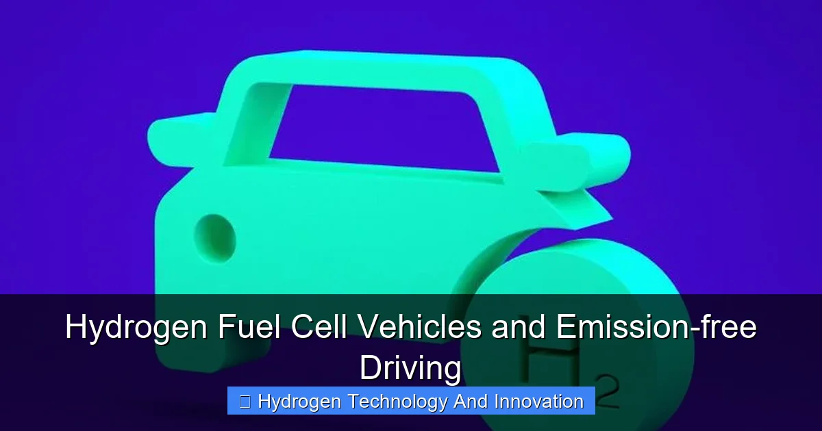 Hydrogen Fuel Cell Vehicles and Emission-free Driving