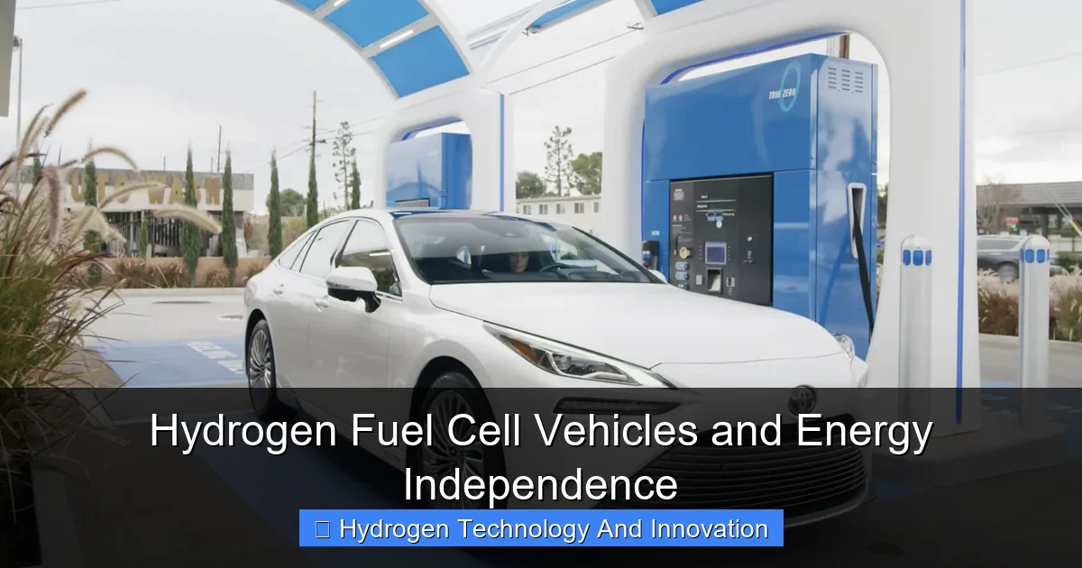 Hydrogen Fuel Cell Vehicles and Energy Independence