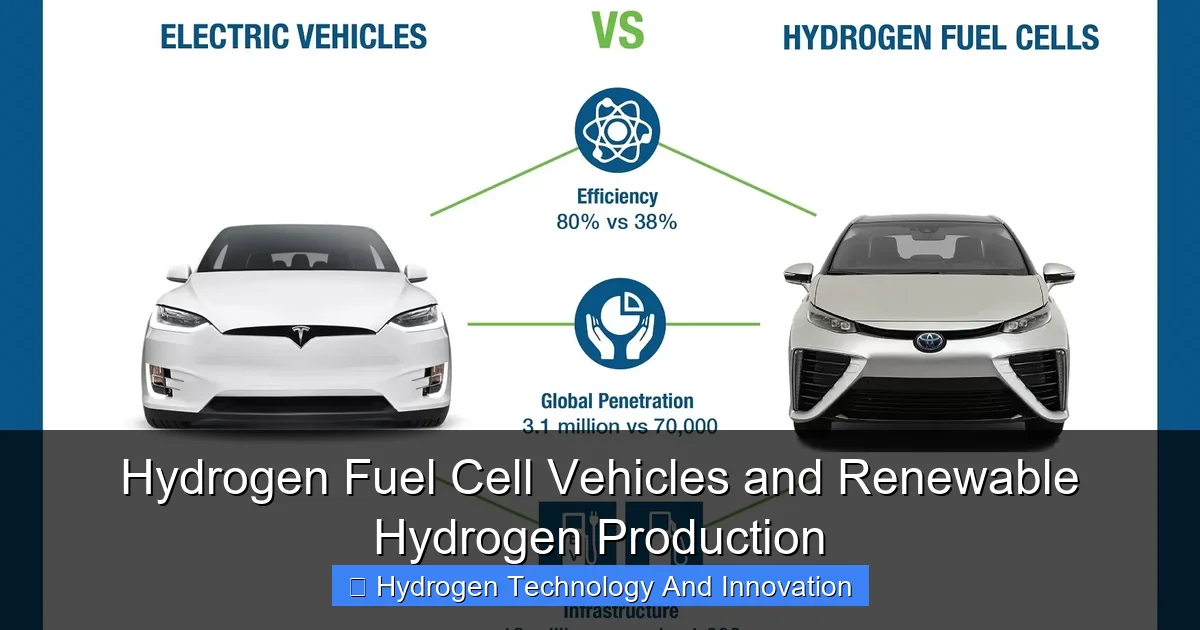 Hydrogen Fuel Cell Vehicles and Renewable Hydrogen Production