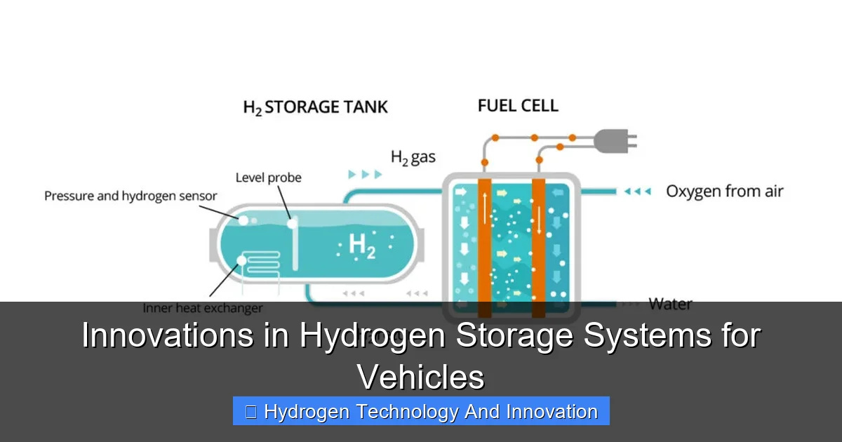 Innovations in Hydrogen Storage Systems for Vehicles