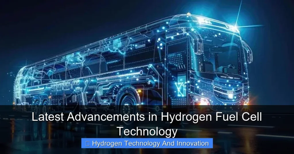 Latest Advancements in Hydrogen Fuel Cell Technology
