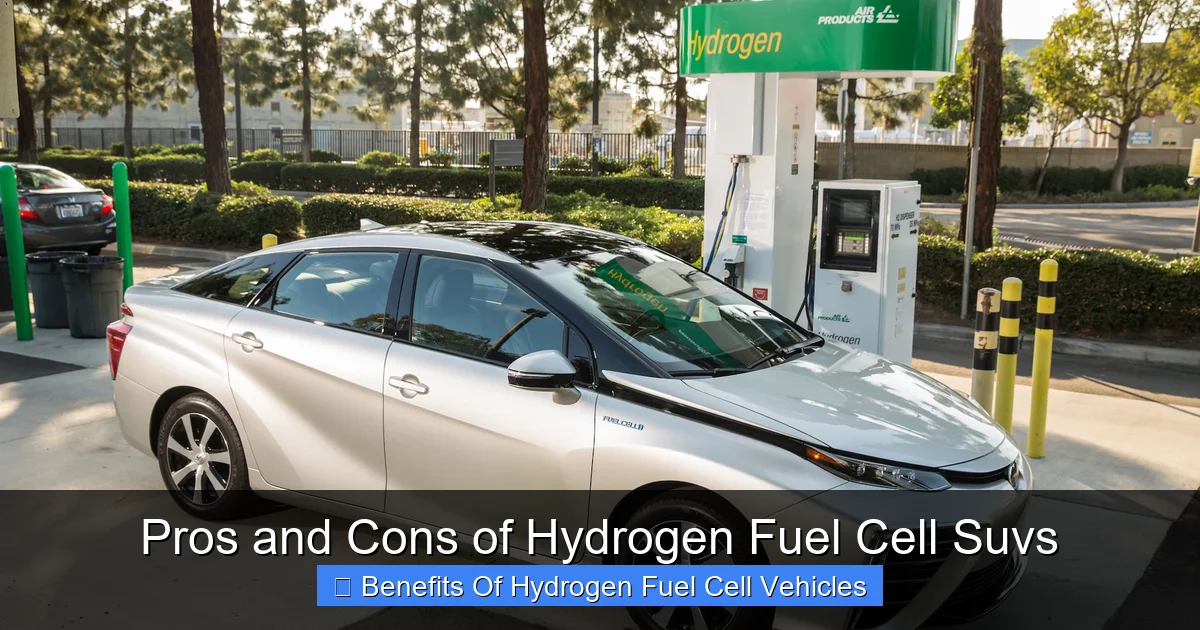 Pros and Cons of Hydrogen Fuel Cell Suvs
