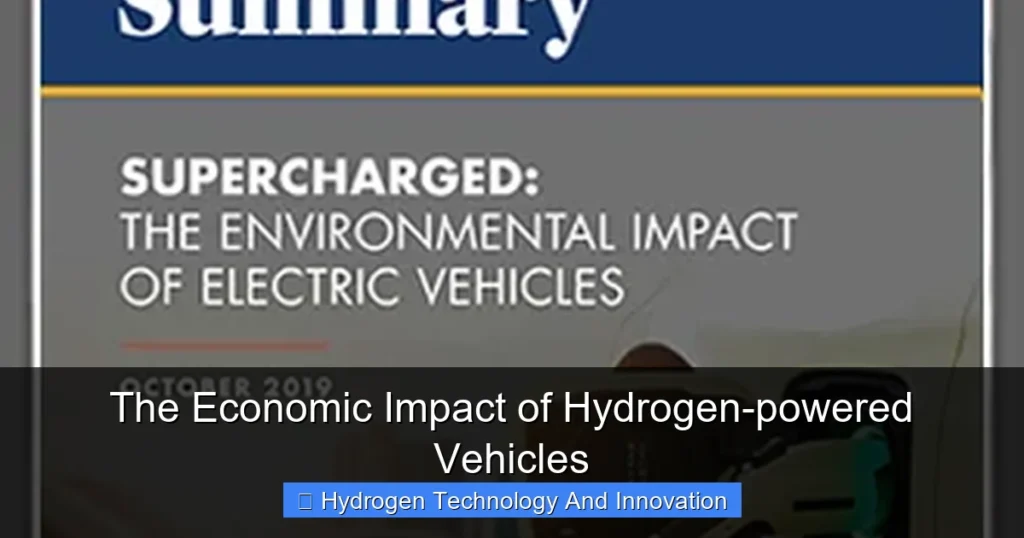 The Economic Impact of Hydrogen-powered Vehicles
