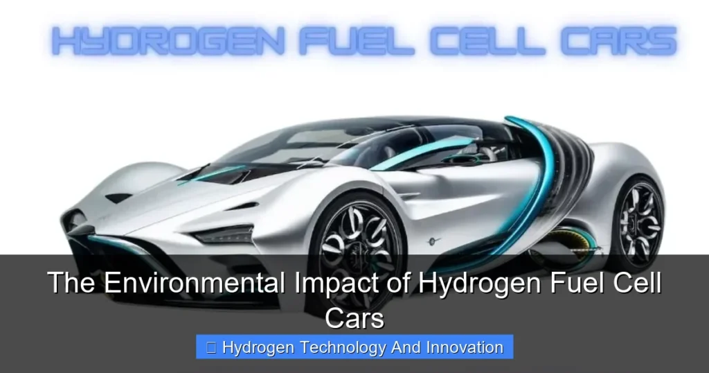 The Environmental Impact of Hydrogen Fuel Cell Cars