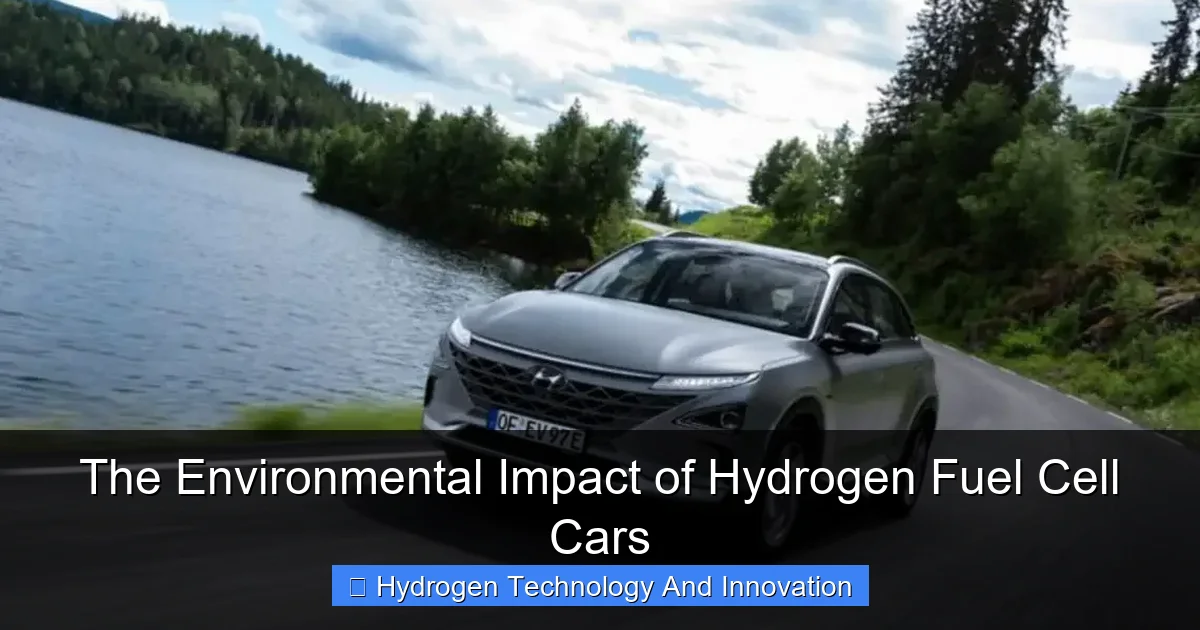 The Environmental Impact of Hydrogen Fuel Cell Cars