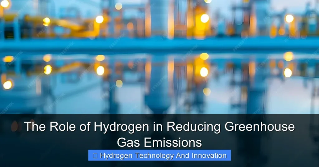 The Role of Hydrogen in Reducing Greenhouse Gas Emissions