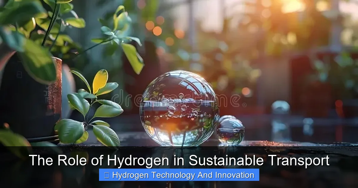 The Role of Hydrogen in Sustainable Transport