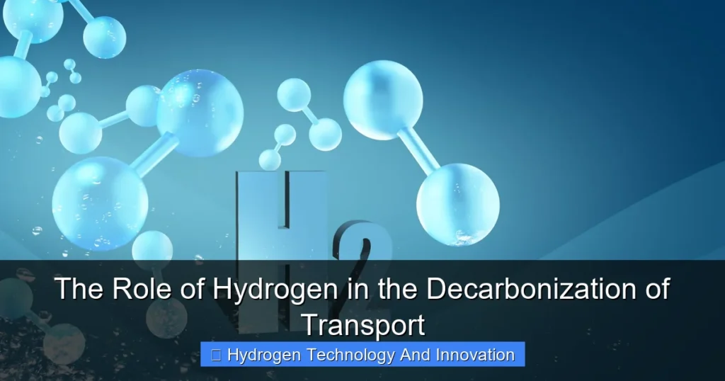 The Role of Hydrogen in the Decarbonization of Transport