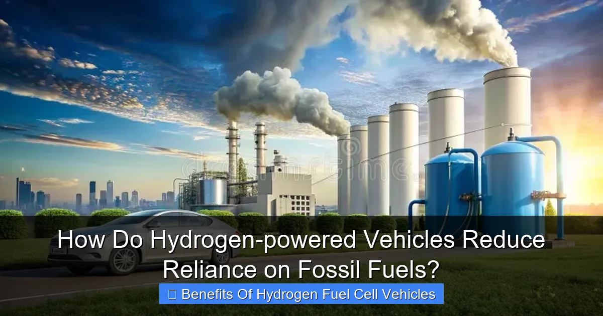 How Do Hydrogen-powered Vehicles Reduce Reliance on Fossil Fuels?
