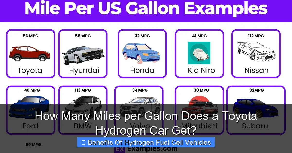 How Many Miles per Gallon Does a Toyota Hydrogen Car Get?