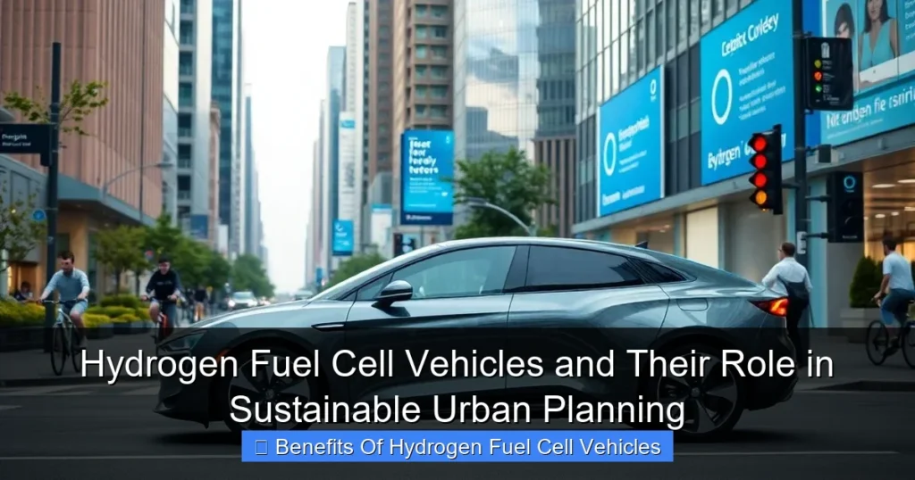 Hydrogen Fuel Cell Vehicles and Their Role in Sustainable Urban Planning