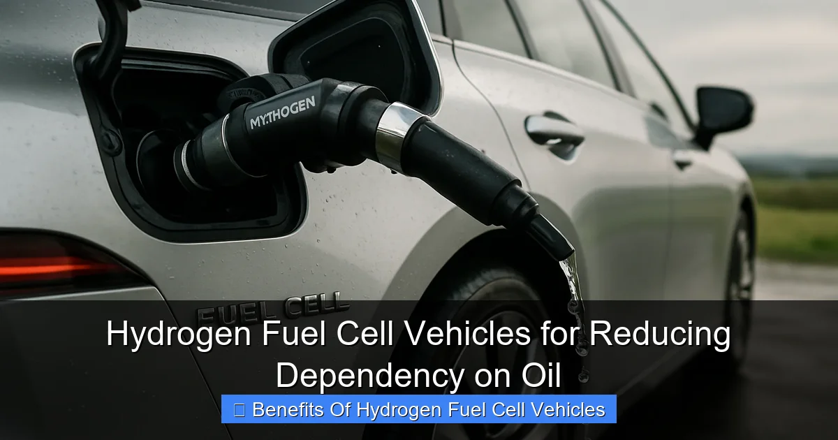 Hydrogen Fuel Cell Vehicles for Reducing Dependency on Oil