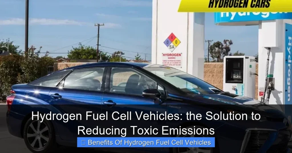 Hydrogen Fuel Cell Vehicles: the Solution to Reducing Toxic Emissions Hydrogen Fuel Cell Vehicles: the Solution to Reducing Toxic Emissions