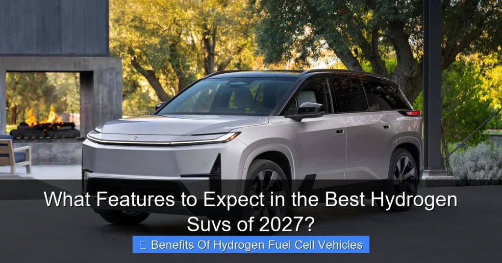 What Features to Expect in the Best Hydrogen Suvs of 2027?