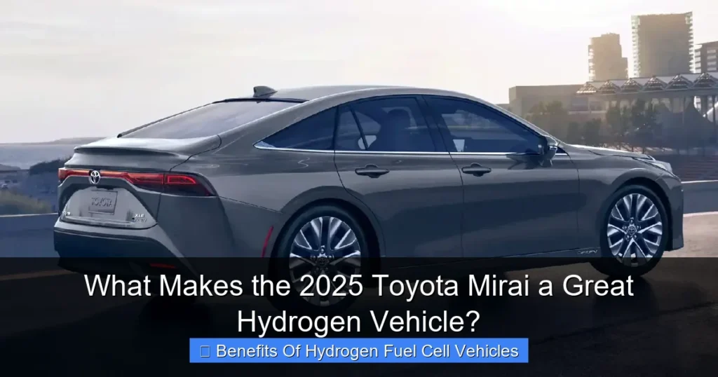 What Makes the 2025 Toyota Mirai a Great Hydrogen Vehicle?